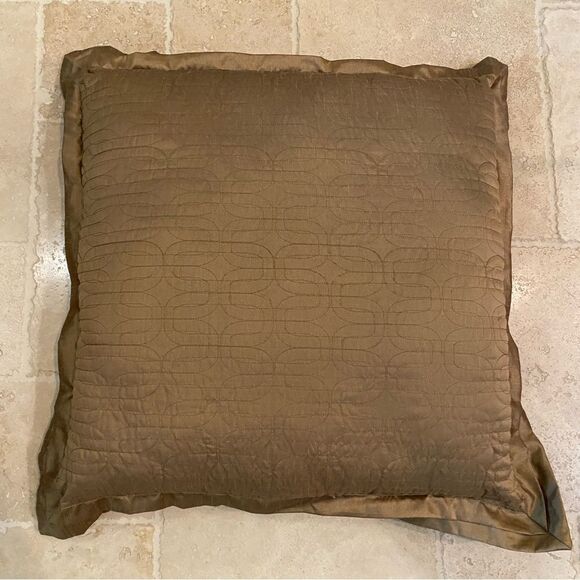 Custom Silk Textured Gold Euro Pillows, Set of 2 - Picture 5 of 7